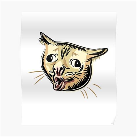 "Coughing Cat Meme " Poster by okpinsPets | Redbubble