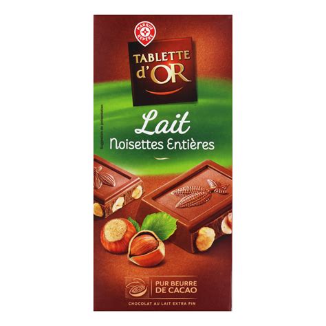 Tablette De Chocolat Lait Noisettes Tablette D Or Grs Drive Z Eclerc