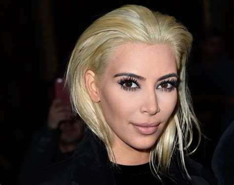Kim Kardashian Debuts New Rooty Platinum Hair Style 15