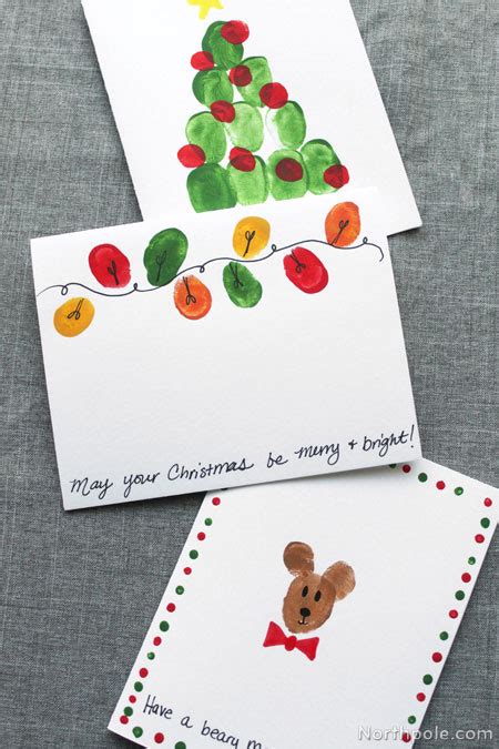 Easy Fingerprint Christmas Cards