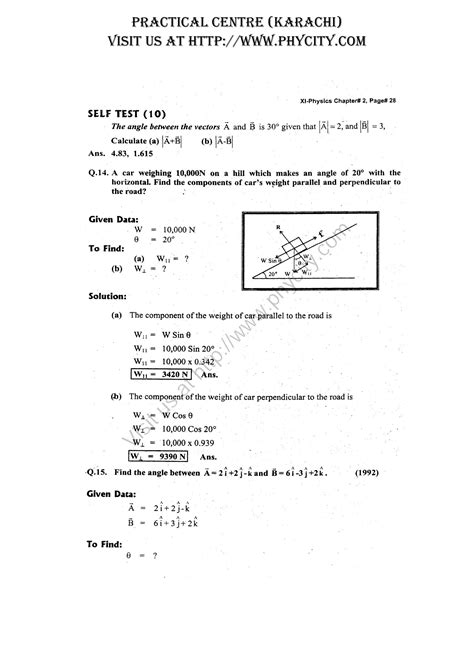 SOLUTION Physics Numericals Sindh Board Studypool