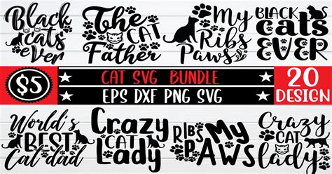 Cat Svg Bundle Bundle · Creative Fabrica