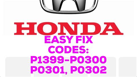 Honda Accordmultiple Misfire Error Codeseasy Fix Youtube