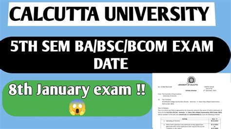 Calcutta University Exam Date Cu 5th Sem Exam Dates Why So Early