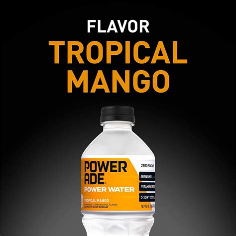 Powerade Power Water Tropical Mango Fl Oz Pack Of