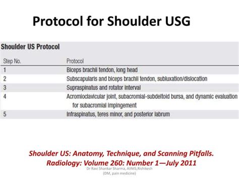 Diagnostic Ultrasound Of Shoulder Ppt