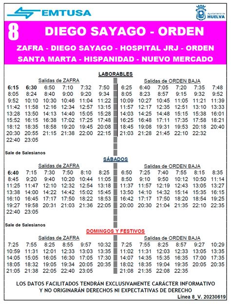 Horario L Nea Emtusa Huelva