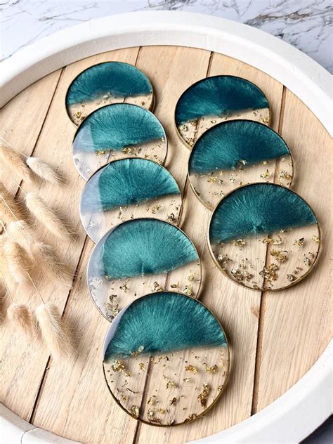 Resin Coasters Set Etsy