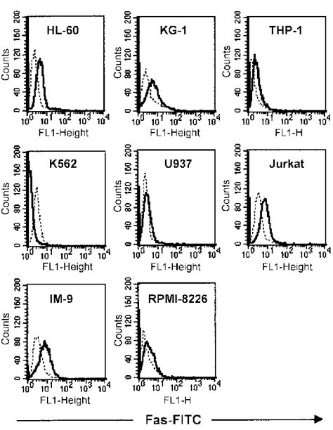 Expression Of Cell Surface Fas Protein Analyzed By Flow Cytometry In