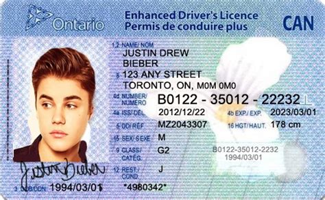 Canada Drivers License Editable Psd Template Editable Psd Phot