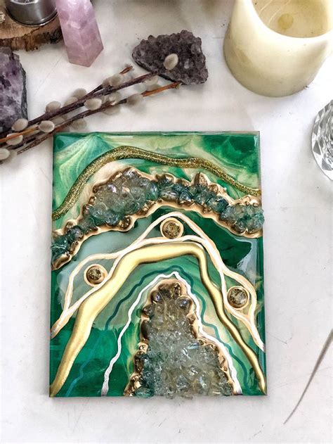 Resin Geode Wall Art Geode Painting Personalised Holiday Gift By