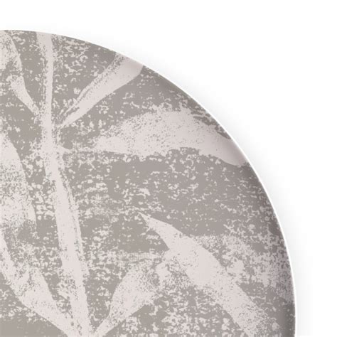 Grass Cloth With Leaves Gray And Cream Plates Shutterfly