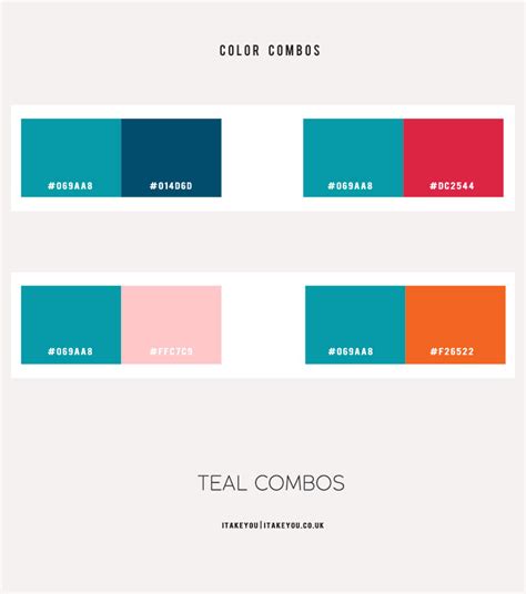 Teal Color Combinations, Teal and dark blue color schemes, teal and pink