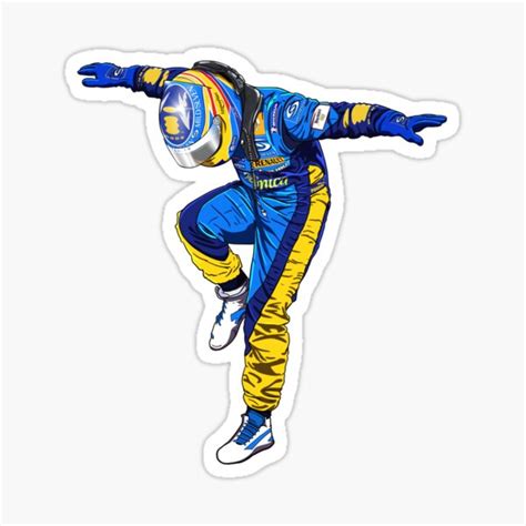 Fernando Alonso Crane Celebration Sticker For Sale By Formula1Icons