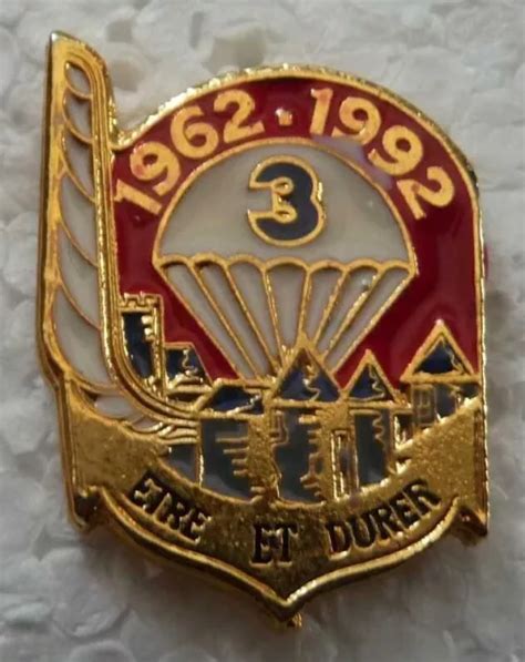 PIN S MILITAIRE DU 3 Regiment Parachutiste D Infanterie De Marine 1962