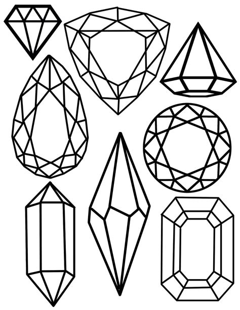 Coloring Pages Gem Cuts Sketch Coloring Page