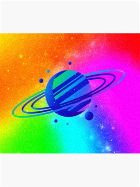 "Rainbow Saturn Galaxy Design" Sticker for Sale by meihalo | Redbubble