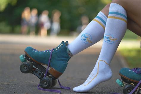 Roller Skate Socks Knee High Socks Skate Socks Stripe Etsy Roller