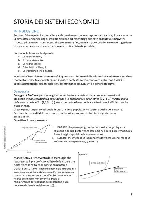 Appunti Storia DEI Sistemi Economici STORIA DEI SISTEMI ECONOMICI