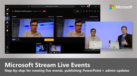 How To Start A Live Event In Microsoft Stream Youtube