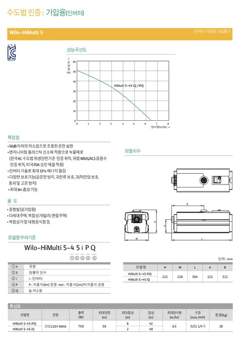 Wilo-HiMulti 5 – 윌로펌프 전국총판 공식대리점