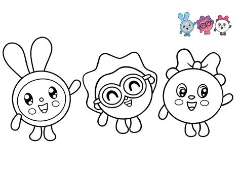 Babyriki Hedgehog And Panda Coloring Page