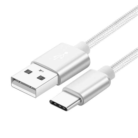 Short Usb Type C Anti Tangle Data Charging Cable White