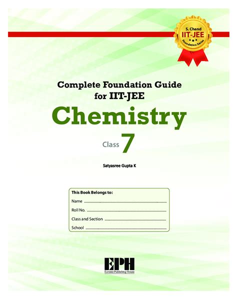 Download Complete Foundation Guide For Iit Jee Chemistry Class 7 By