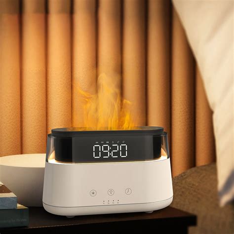 ZebraUp Aroma Flame Diffuser With Alarm Clock Air Humidifier