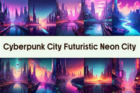 Cyberpunk City Futuristic Neon City Graphic by Pamilah · Creative Fabrica