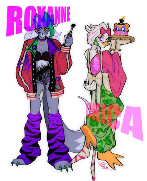 Glamrock Chica and Roxanne Wolf by cranlat on DeviantArt