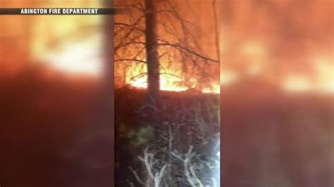 Firefighters Battle 30 Acre Brush Fire In Abington Boston News