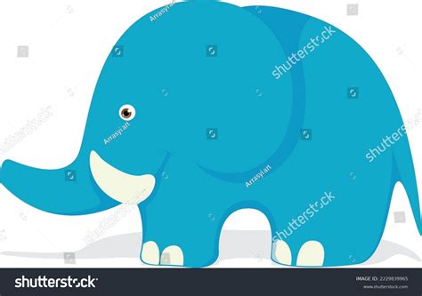 Blue Elephant Cartoon Vector Illustration Stock Vector (Royalty Free ...