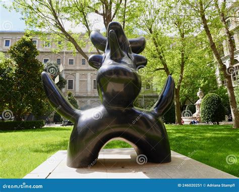 Miro Sculpture On The Terrace Of The Foundation Joan Miro Barcelona