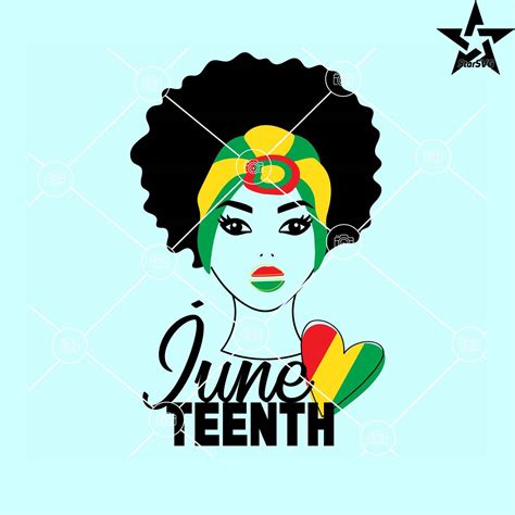 Juneteenth Afro Girl Svg Juneteenth Girl Svg Black Girl Sv Inspire