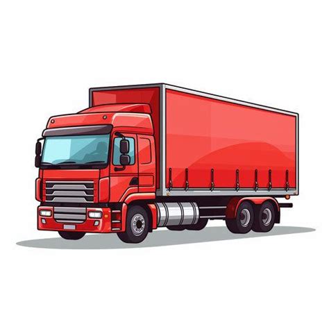 Truck Cartoon Png Clipart In Minimalist Art Style K Vector Stencils