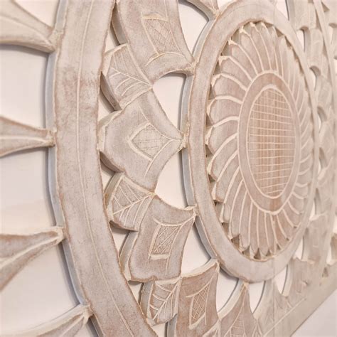 Hand Carved Wooden Mandala Large Wall Art Unique Decorative Etsy