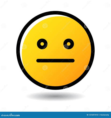 Meh Emoticon Emoji Icon Vector Illustration | CartoonDealer.com #121697410