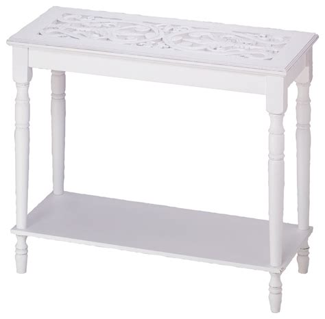 White Wood Console Table - Traditional - Console Tables - by ...