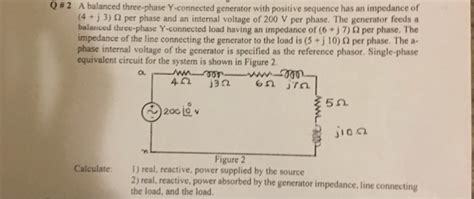 Solved A Balanced Three Phase Y Connected Generator With