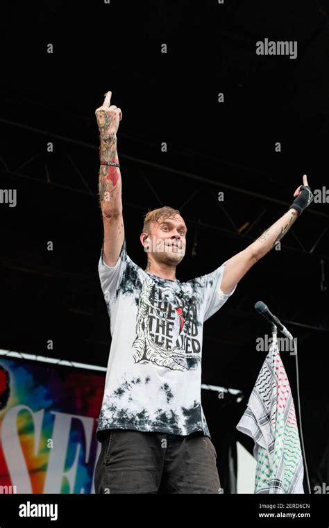 SAN ANTONIO TX JULY 7 Bert McCracken Of The Used Performs During