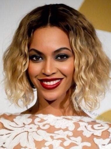 Beyonce Knowles Classic 100% Human Hair Short Wavy Lace Wig about 12 ...