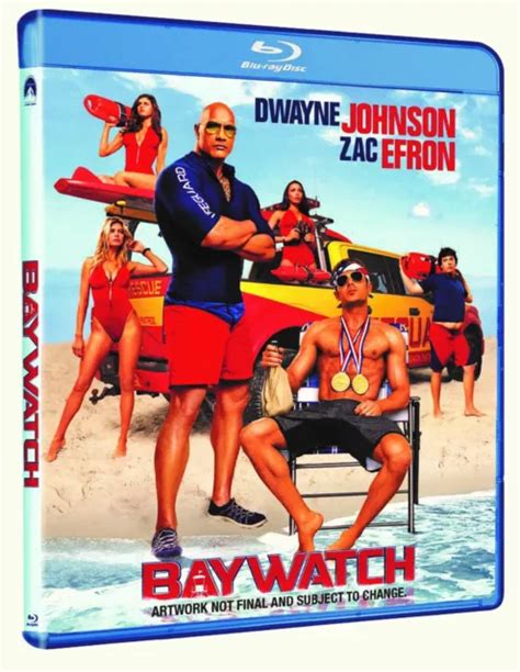 BAYWATCH BLU RAY DWAYNE Johnson Zac Efron Alexandra Daddario Davis