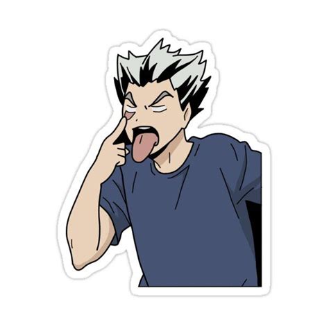 Bokuto Silly Face Haikyuu Sticker Sticker For Sale By