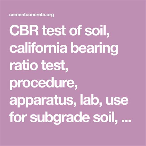 CBR Test Of Soil California Bearing Ratio Test Procedure Apparatus