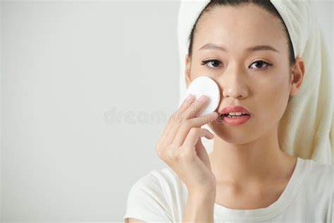 Woman Applying Face Toner Stock Photo Image Of Care 250374318