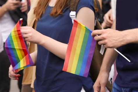 Premium Photo Concept Of Sexual Minority People Holding Gay Rainbow