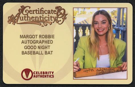 Margot Robbie Signed Suicide Squad Harley Quinn Prop Replica Good Night