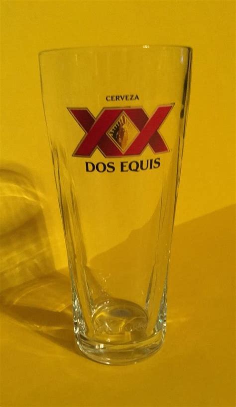 Cerveza Dos Equis Beer Glass Embossed On Base 18 Oz 1843945683