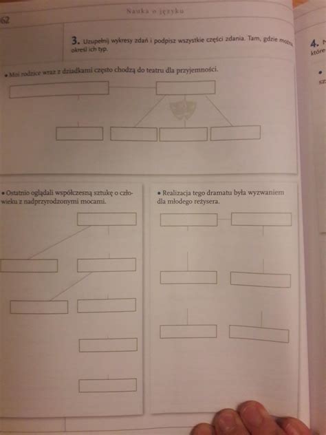 Uzupe Nij Wykresy Zdan I Podpisz Wszystkie Czesci Zdania Tam Gdzie